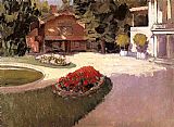 Yerres, The Aviary in The Ornamental Farm Paintings - Garden at Yerres by Gustave Caillebotte